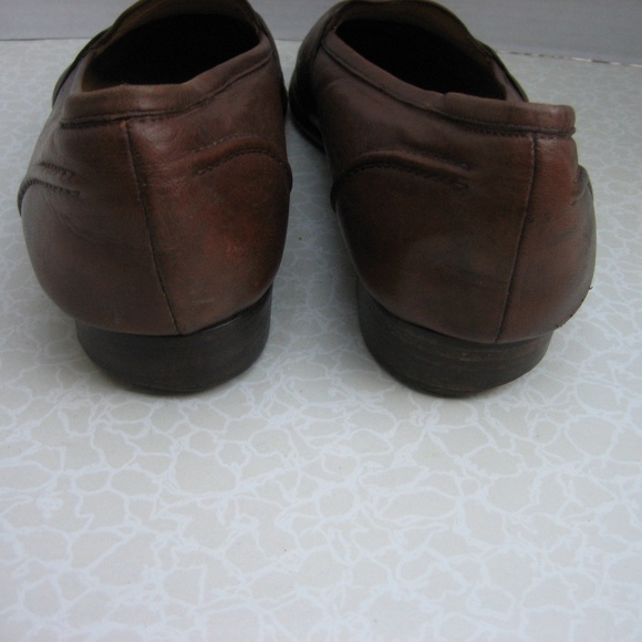 BRAGANO Brown Leather Penny Loafers, 13 N main image 7